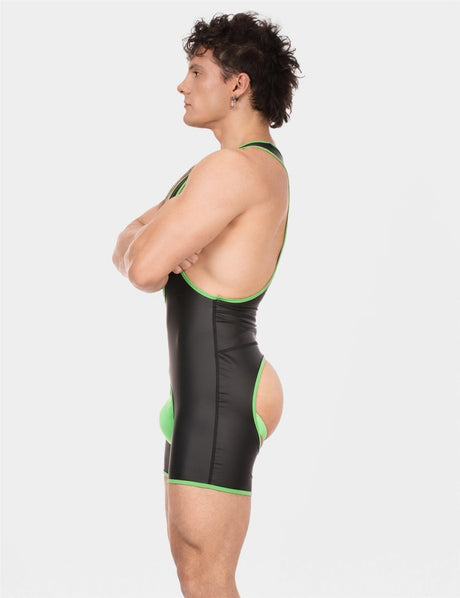 Barcode Singlet Kam, Black/Neongreen from Barcode Berlin.