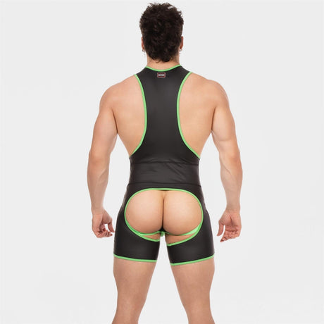 Barcode Singlet Kam, Black/Neongreen from Barcode Berlin.