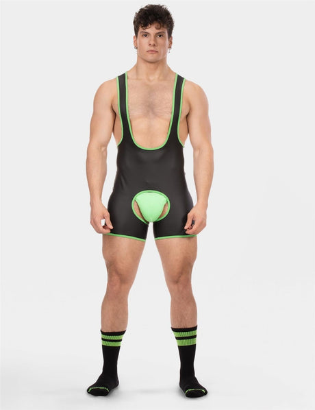 Barcode Singlet Kam, Black/Neongreen from Barcode Berlin.