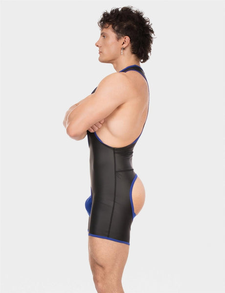 Barcode Singlet Kam, Black/Royal from Barcode Berlin.