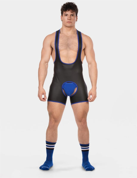 Barcode Singlet Kam, Black/Royal from Barcode Berlin.