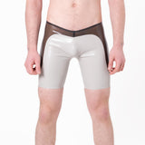 PEAK Rubber Shorts, Semi Trans Smokey Black // Made to order