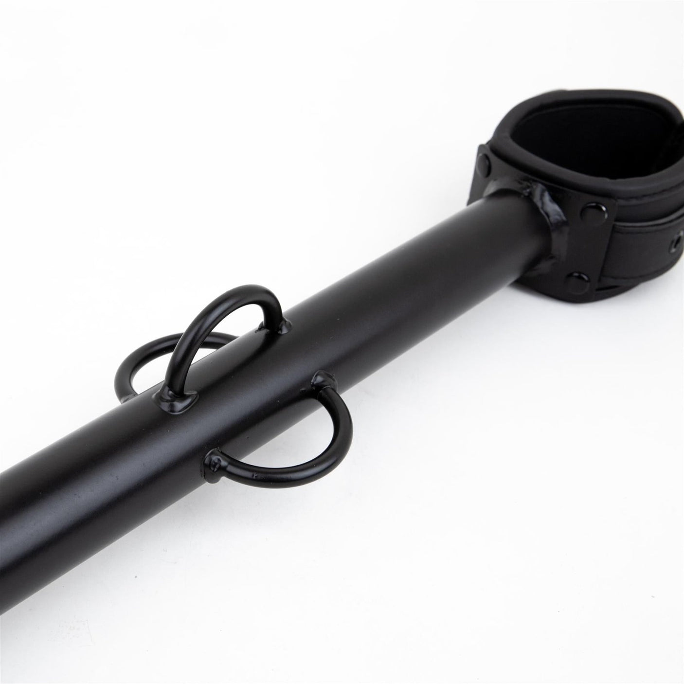 Big Barrel Spreader Bar, Neoprene Wrist Cuffs, 12", Black from Ballistic Metal.