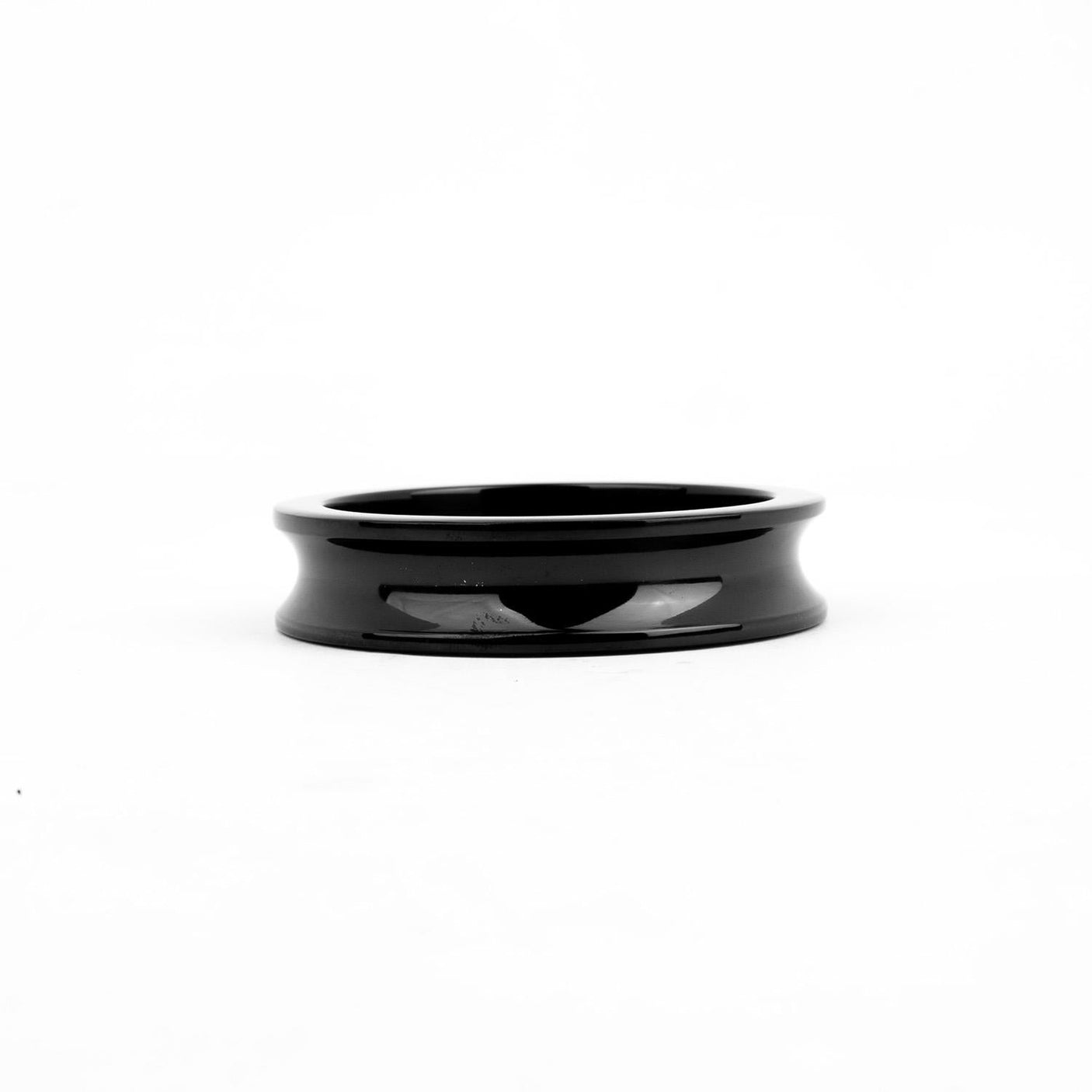 Black Concave Cock Ring from Dark Forge.