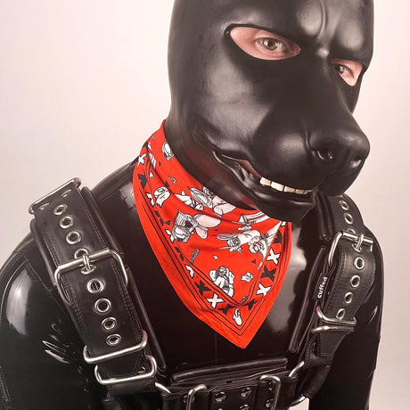 Bondage Boy Bandana, Red from James Newland Illustration.