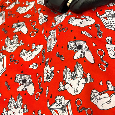 Bondage Boy Bandana, Red from James Newland Illustration.