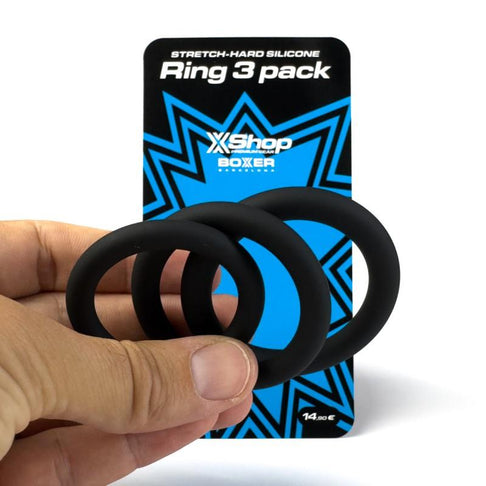 BOXER Stretch - Hard Silicone Ring 3 Pack from Boxer Barcelona.