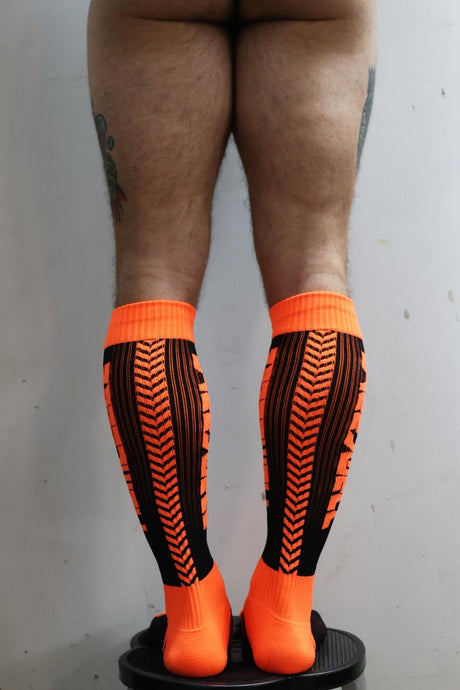 Breedwell Eternity Socks, Neon Orange from Breedwell.