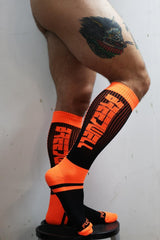 Breedwell Eternity Socks, Neon Orange from Breedwell.