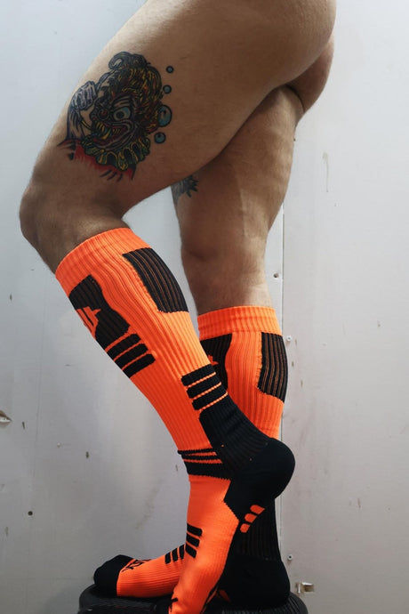 Breedwell Hypnotix Socks, Neon Orange from Breedwell.