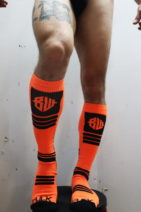 Breedwell Hypnotix Socks, Neon Orange from Breedwell.