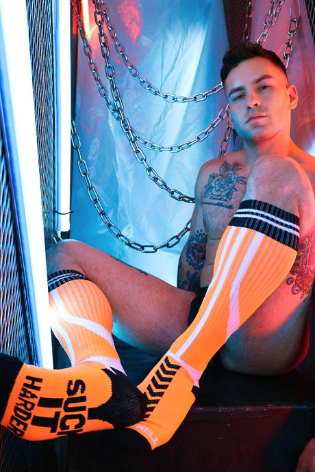 Breedwell Sucker Socks, Neon Orange from Breedwell.