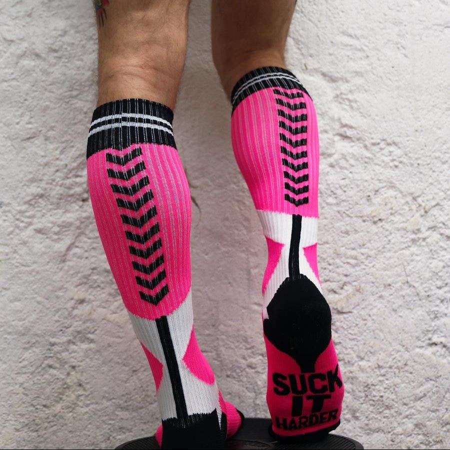 Breedwell Sucker Socks, Neon Pink from Breedwell.
