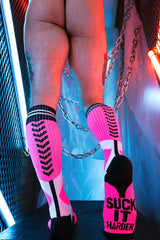 Breedwell Sucker Socks, Neon Pink from Breedwell.