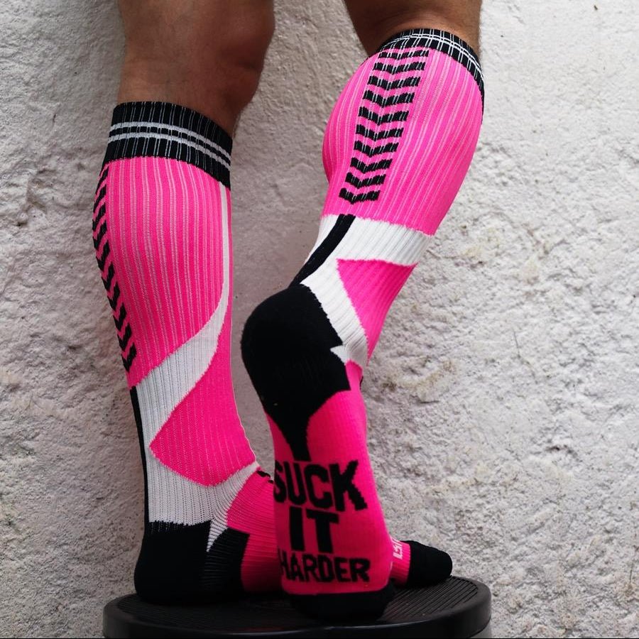 Breedwell Sucker Socks, Neon Pink from Breedwell.