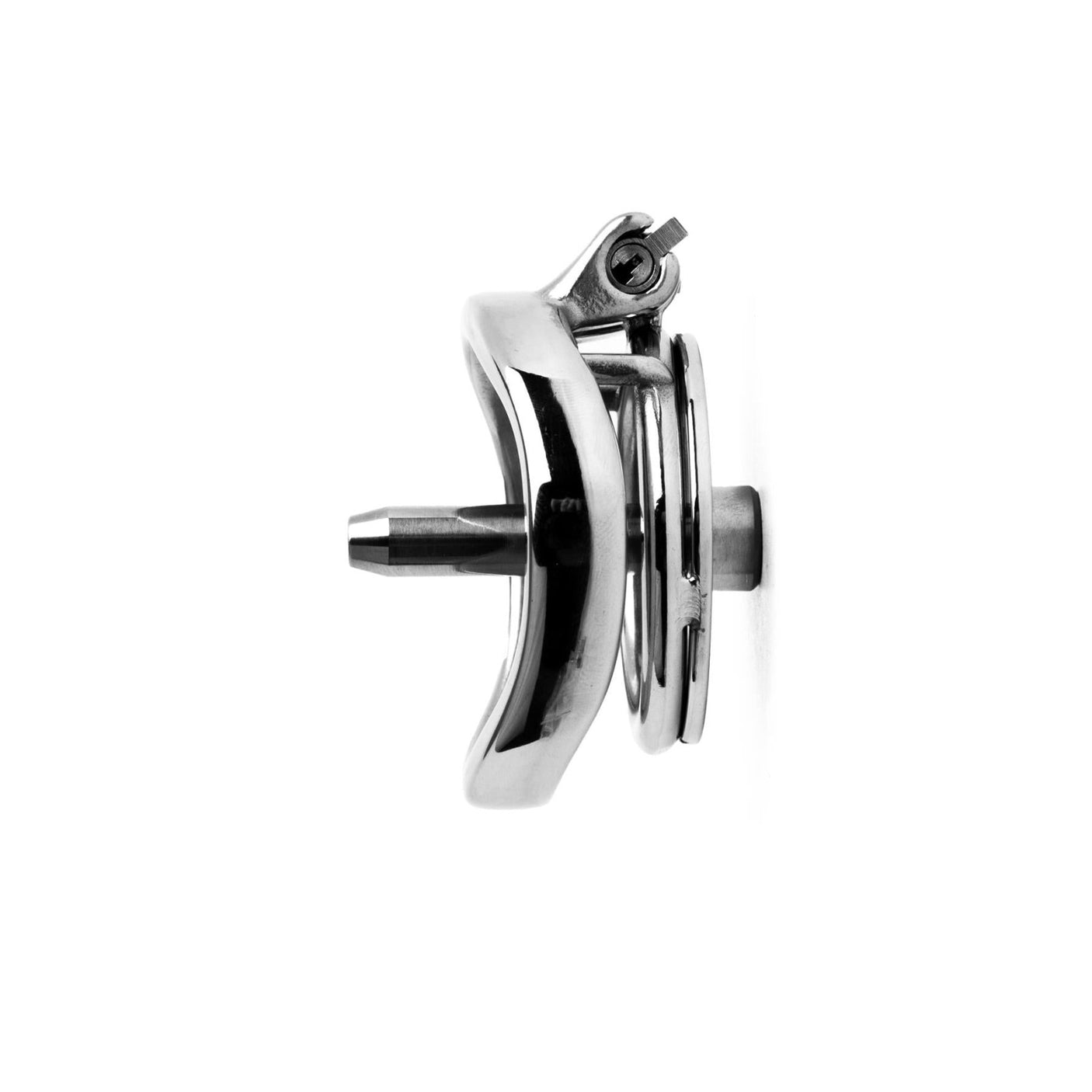 Chastity Cage, Flat End & Urethral Insert from SM Domain.