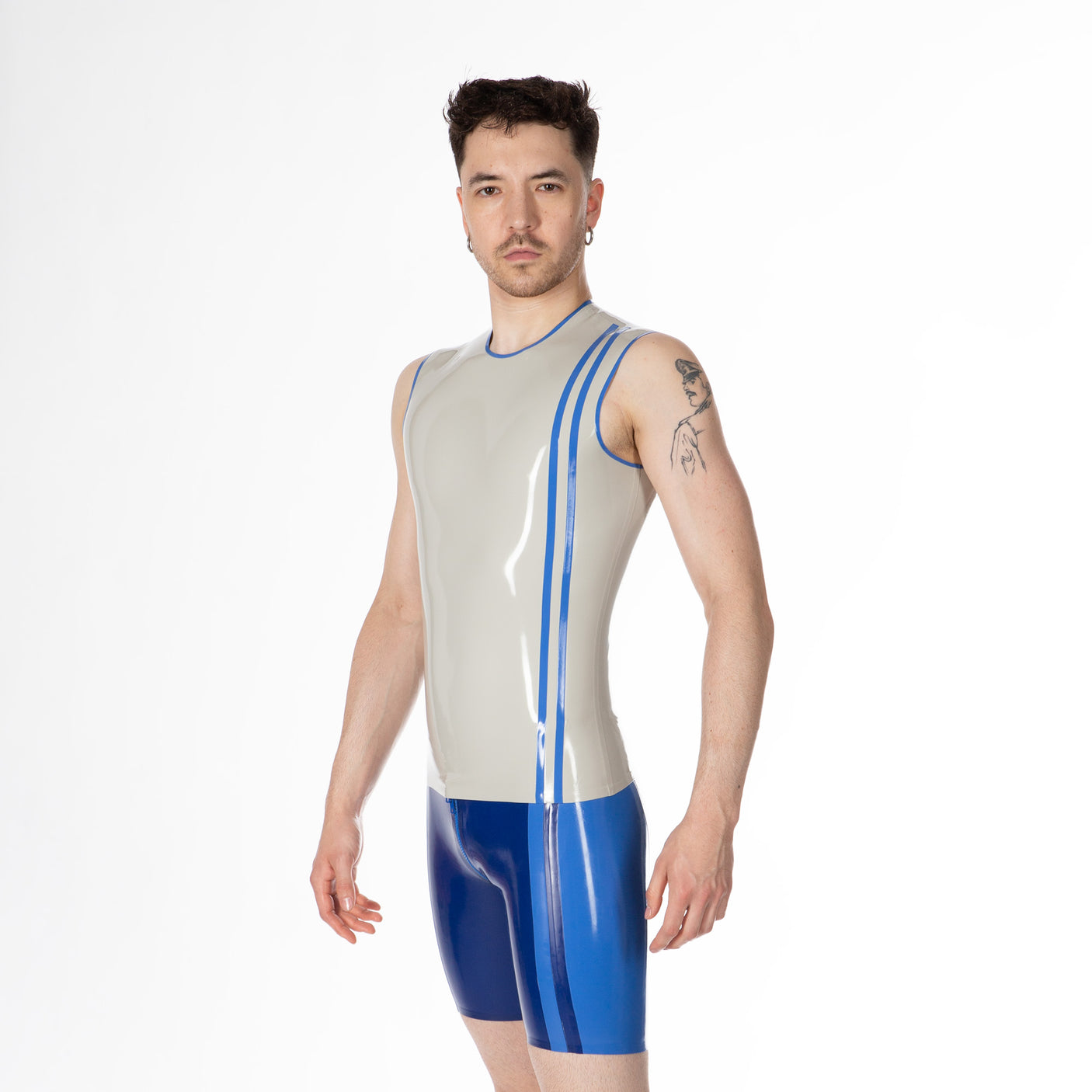 T-shirt sans manches à double bande // Personnalisé