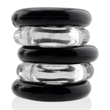 Oxballs Hünkyjunk, Jacker 5-Stack Cockrings, Clear/Black
