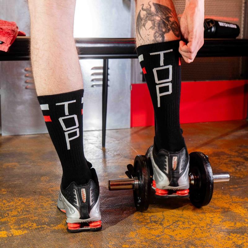 Skater Socks, TOP, Black/Red/White