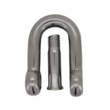 10mm D Shackle, Flush Pin, Stainless