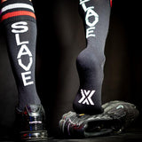 Football Socks, SLAVE, Black/Red/White from BOXER Barcelona.