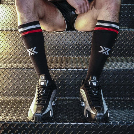 Football Socks, TOP, Black/Red/White from BOXER Barcelona.