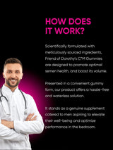 FRIEND OF DOROTHY CUM GUMMIES, Raspberry, Semen Volume and Health Enhancement, 60 gummies from Friend of Dorothy.