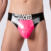 LOCKED Rubber Briefs, Black/Hyper from REGULATION.