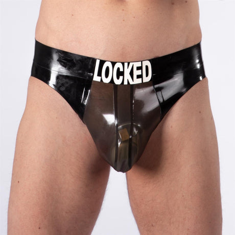 LOCKED Rubber Briefs, Black/Trans Smoke from REGULATION.