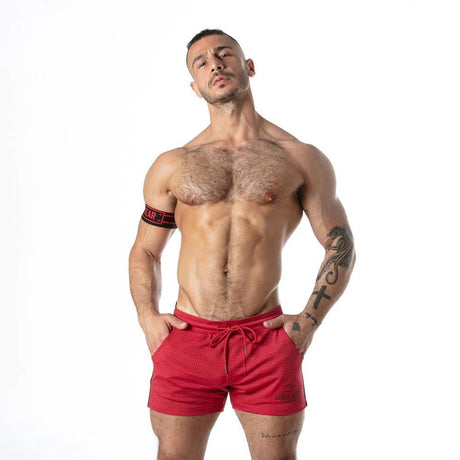 LOCKER GEAR Sweat It Shorts, Red from Locker Gear.