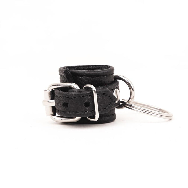 Mini porte-clés en cuir avec manchette de bondage