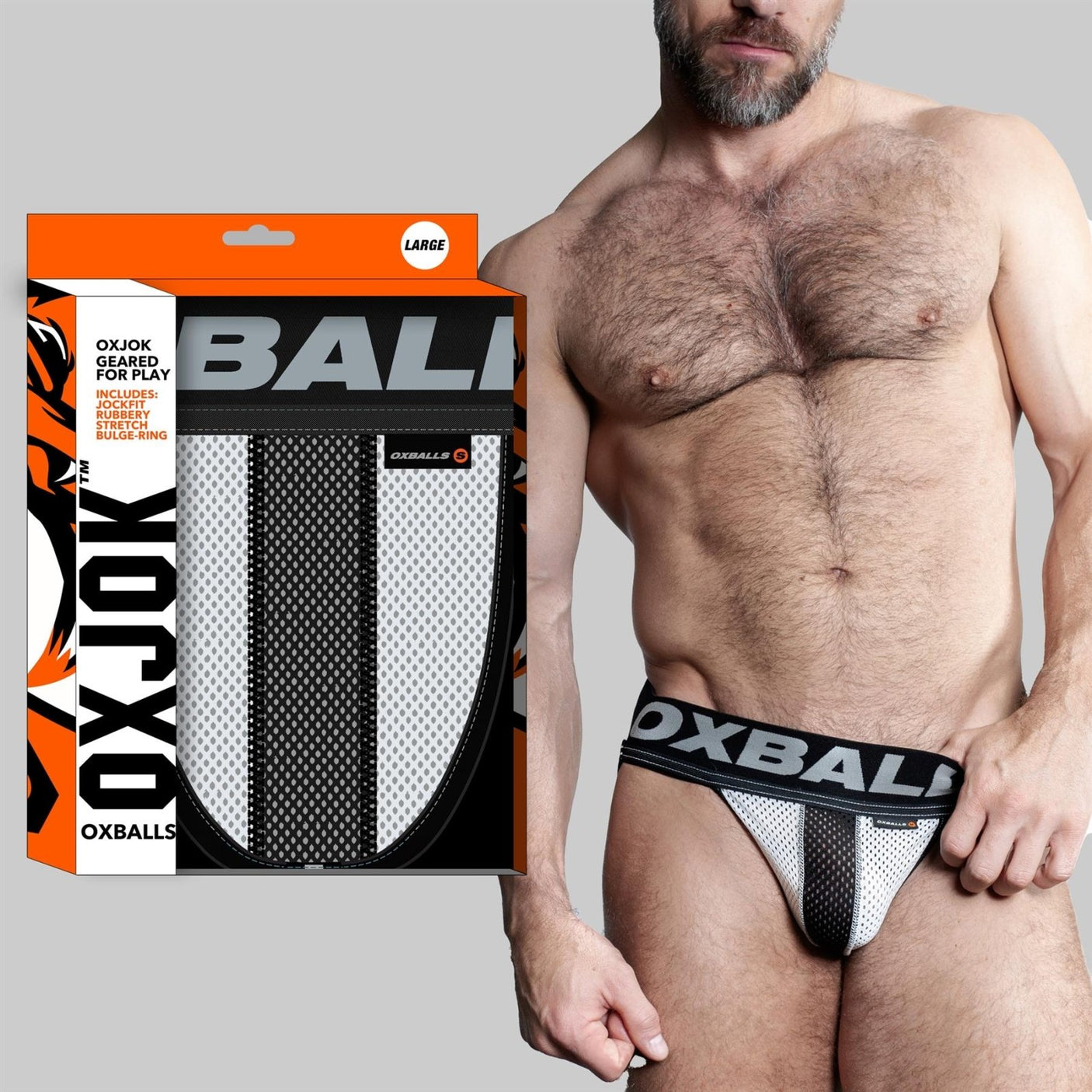 Oxballs Airmesh Jock, Ice White from Oxballs.