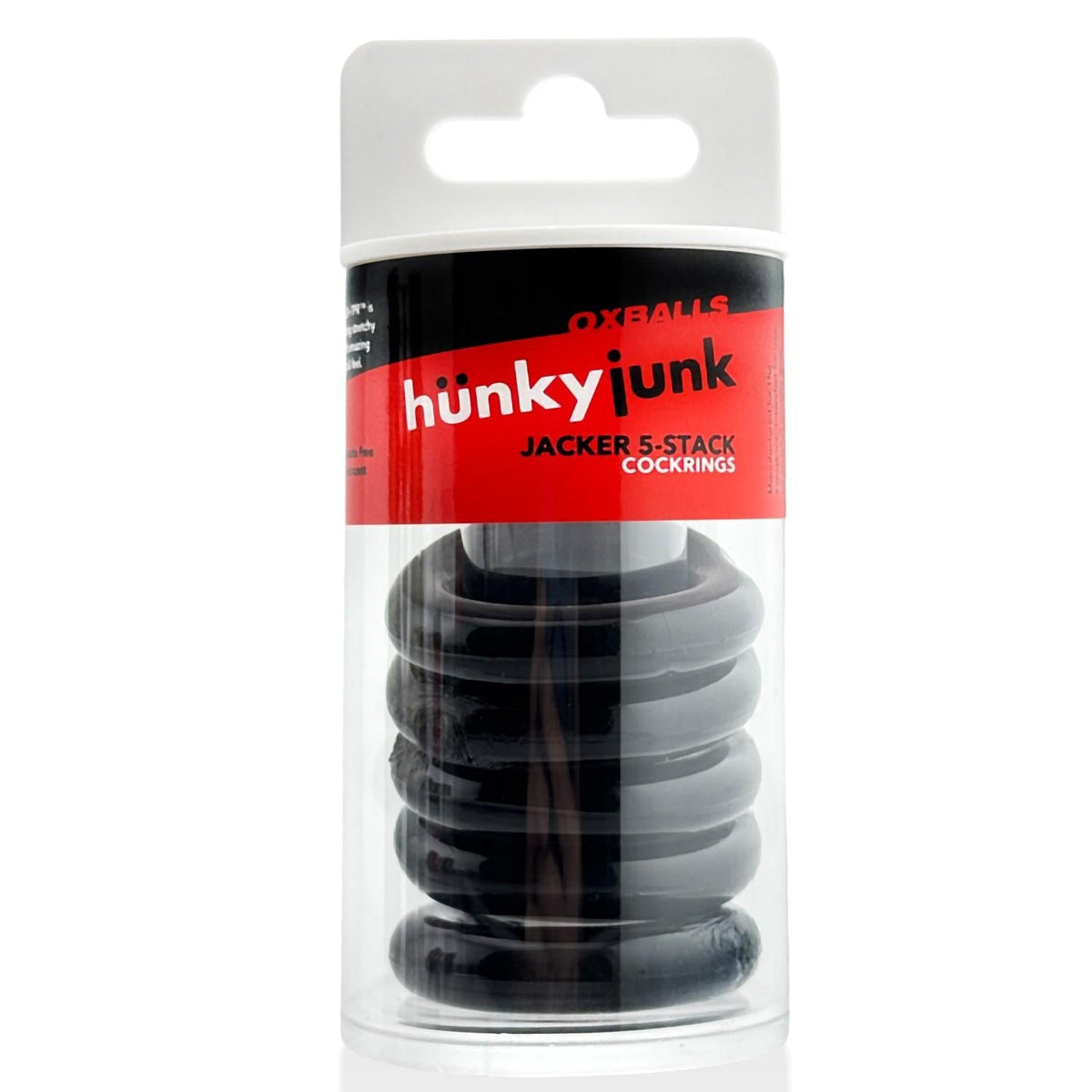 Oxballs Hünkyjunk, Jacker 5-Stack Cockrings, Black from Hunkyjunk.