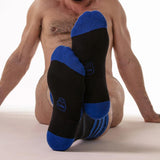 Padlock Knee High Sock, Blue from Locker Gear.