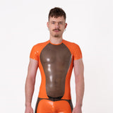PEAK Rubber T-Shirt, Semi Trans Smokey Black // Made to order from REGULATION.