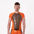 PEAK Rubber T-Shirt, Semi Trans Smokey Black / Orange from REGULATION.