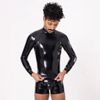 Raglan Zip Long Sleeve Rubber T-Shirt, Black (M2O) from REGULATION.