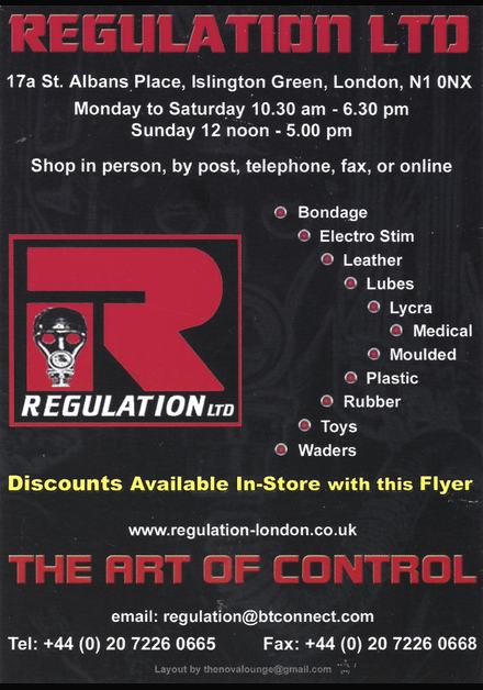 Early shop flyer, back: address, opening hours and product categories