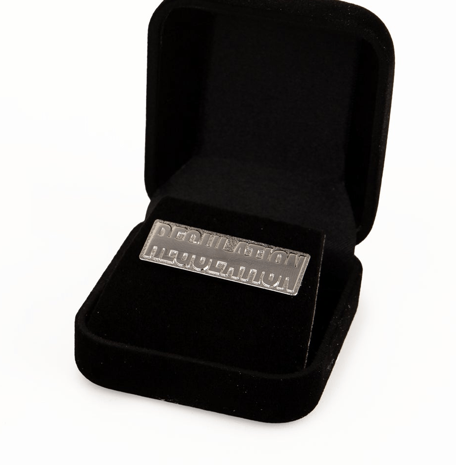 REGULATION Collectors Logo Pin, Silver, No. 003 from REGULATION.