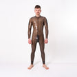 Rubber Catsuit, Shoulder Entry, Semi Trans Smokey // Made to order from REGULATION.