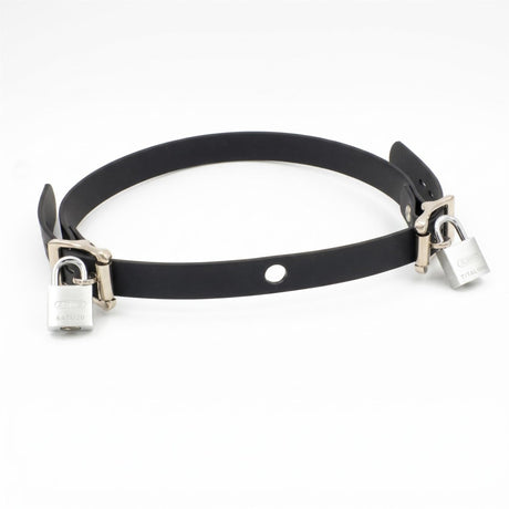 Silencilicone Symmetrical Lockable Gag Strap, Black from Silencilicone.