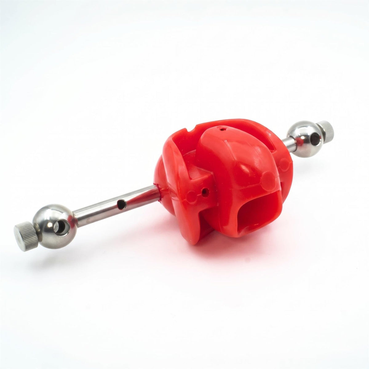 Silencilicone Ultra Restrictive Ball Gag Air with Steel Strap, Red from Silencilicone.