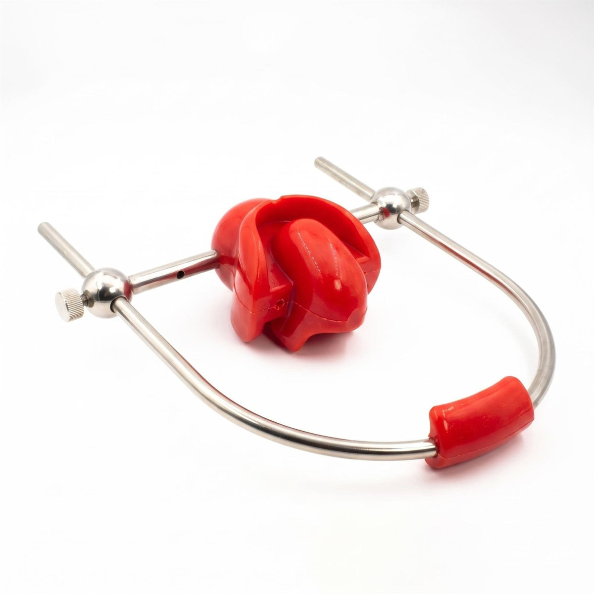 Silencilicone Ultra Restrictive Ball Gag Air with Steel Strap, Red from Silencilicone.