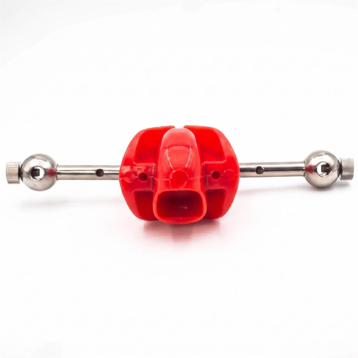 Silencilicone Ultra Restrictive Ball Gag Air with Steel Strap, Red from Silencilicone.