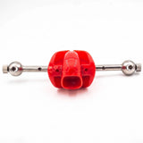 Silencilicone Ultra Restrictive Ball Gag Air with Steel Strap, Red from Silencilicone.