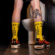 Skater Socks, PISS, Yellow/Black from BOXER Barcelona.
