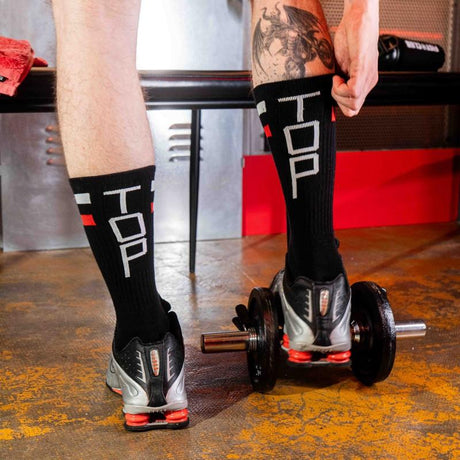 Skater Socks, TOP, Black/Red/White from BOXER Barcelona.