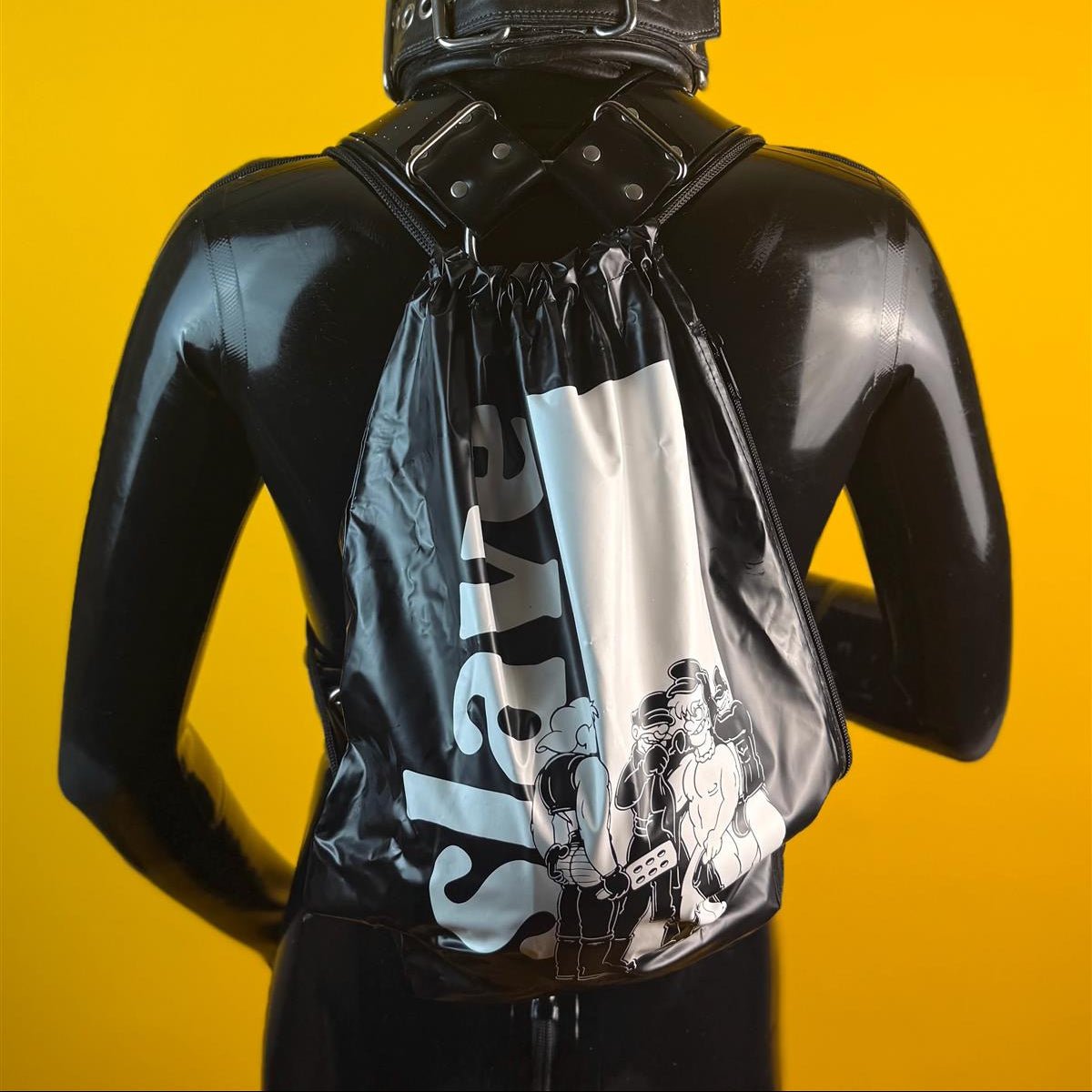 "Slave", PVC Drawstring Bag from James Newland Illustration.