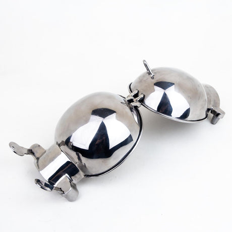 Stainless Steel Ball Mitts - Snap Shut Locks & Grab Handle from Fetters.