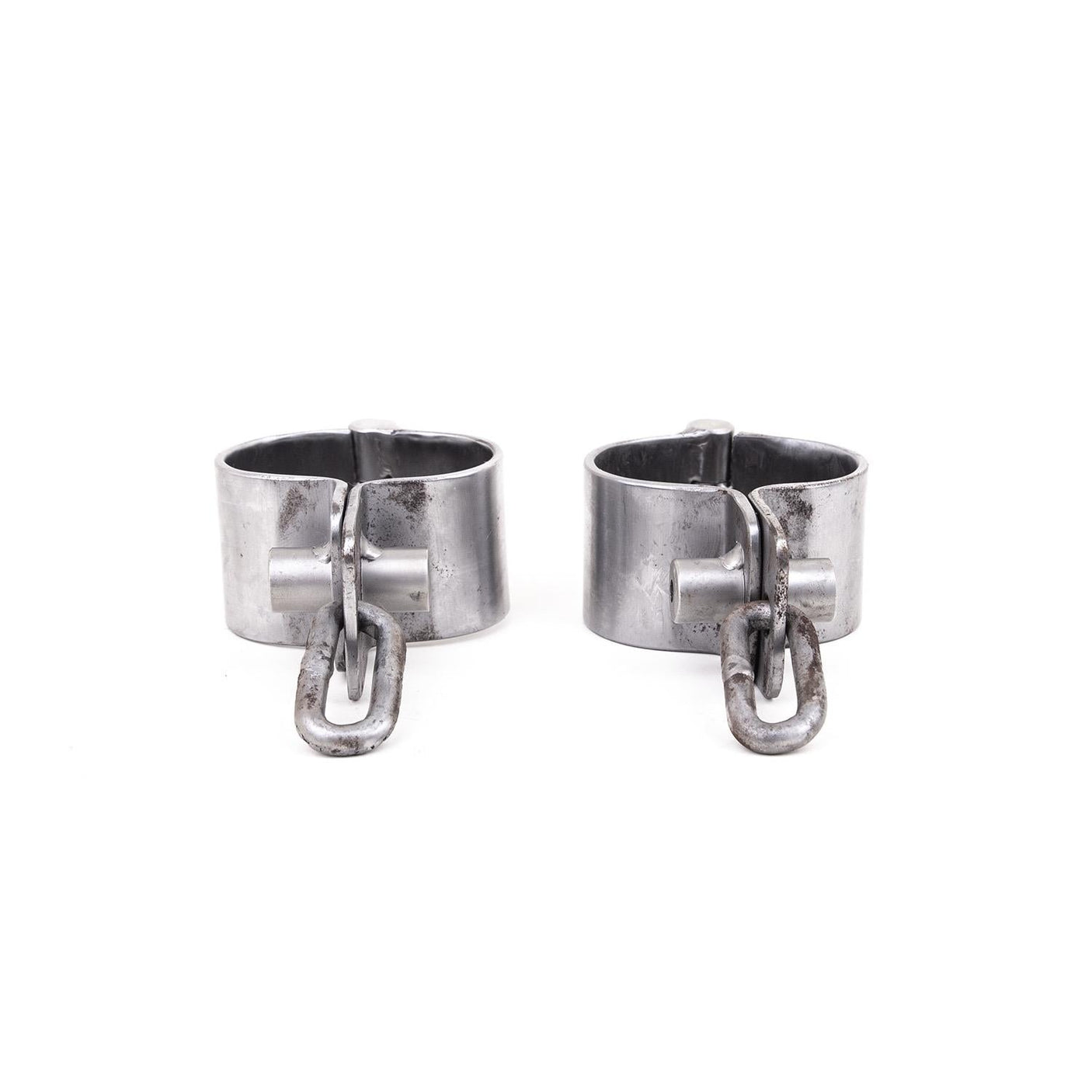 Stainless Wrist Manacles - Detached Pair from Dark Forge.